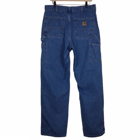 CARHARTT Carpenter Jeans Original Dungaree Fit Painter Denim Cargo Size 34 x 34 - Picture 5 of 9